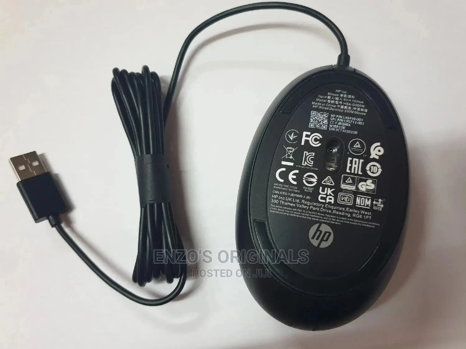 Hp Wired Desktop 320m Mouse Original Oem