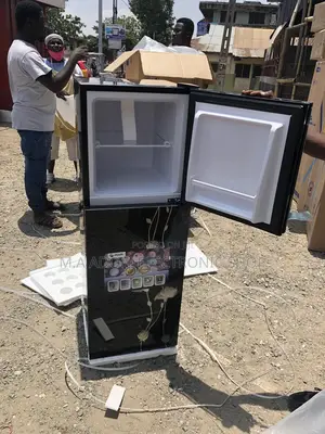 Pearl Top Freezer/Blue/Black Double Door Fridge