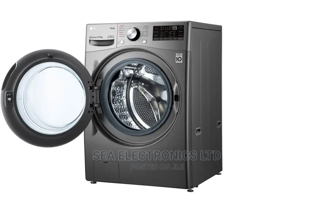 Lg Steam Washing Machine Silver 15 Kg With Dryer 8 Kg