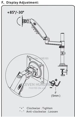 Monitor Arm Stand (22inch to 35inch Screen)