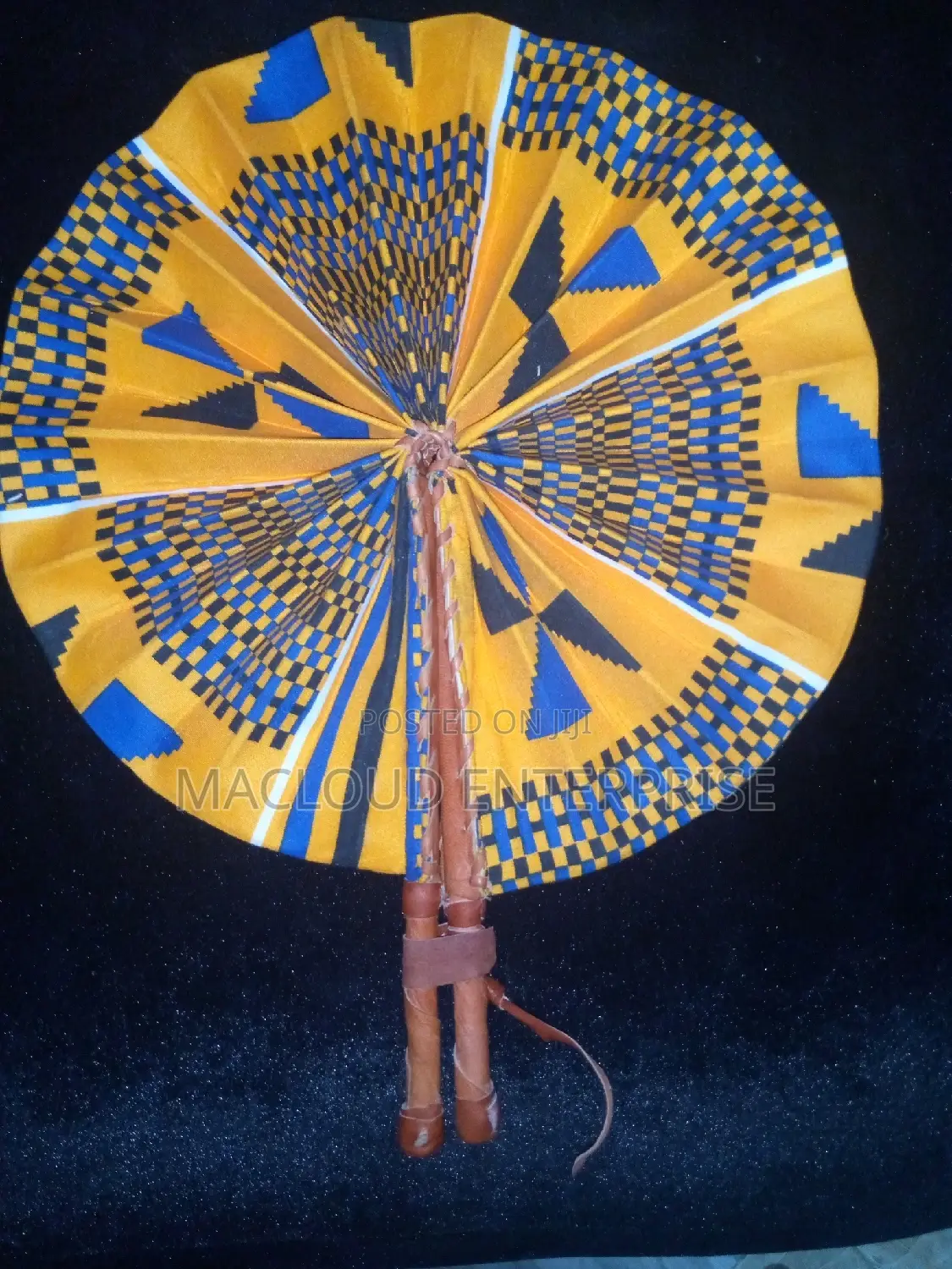 African Leather Fans