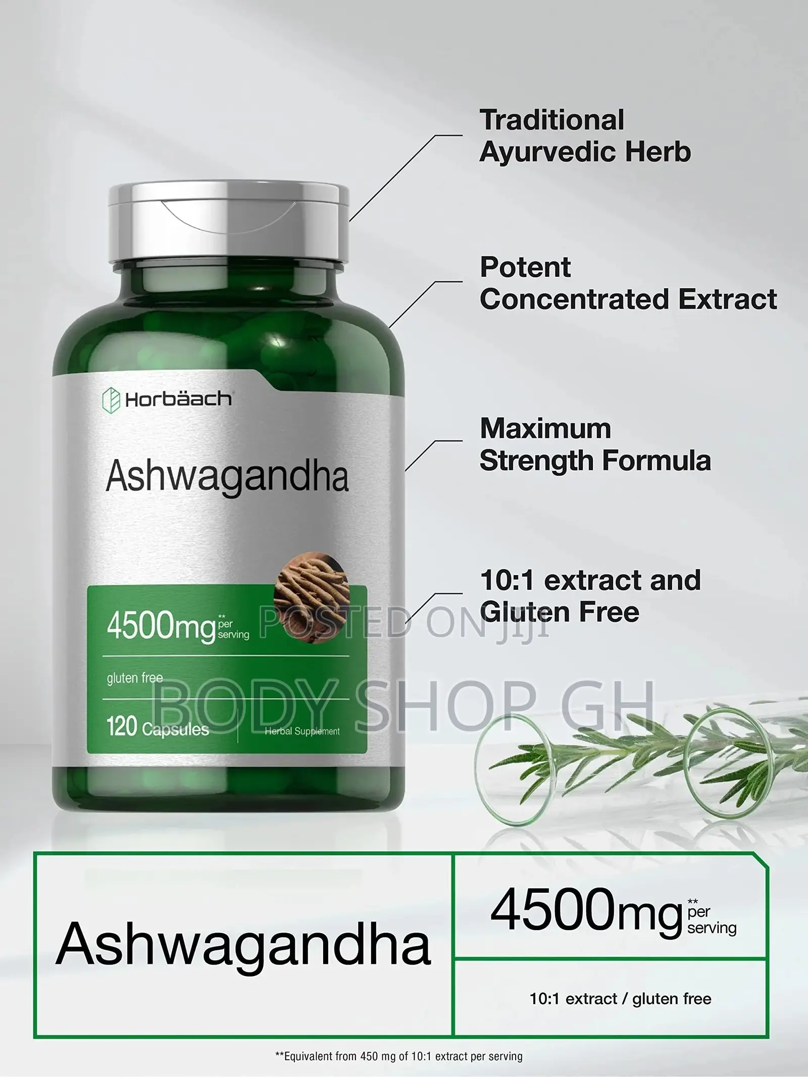 Ashwagandha Capsules - 120 Count | Maximum Strength