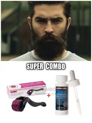 Kirkland Best Beard Growth And Derma Roller Super Combo