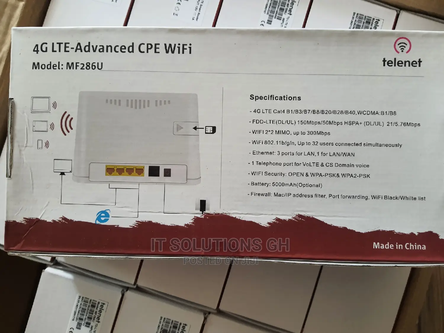 4G Router With Backup Battery and Telephone Port