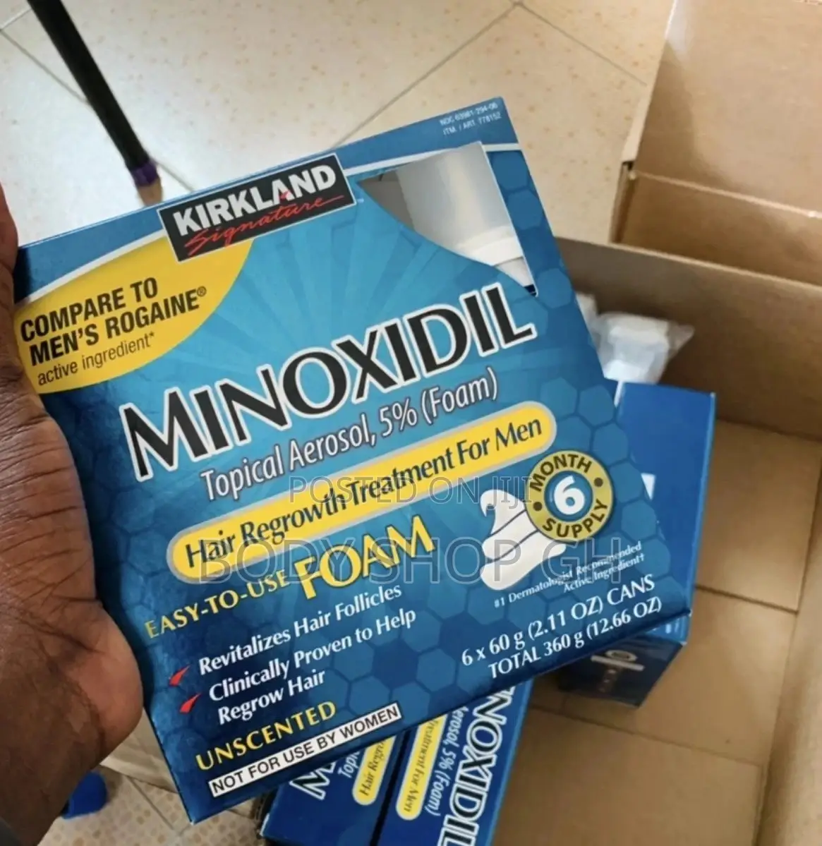 Kirkland Minoxidil Foam for Baldness Receding Hairlines