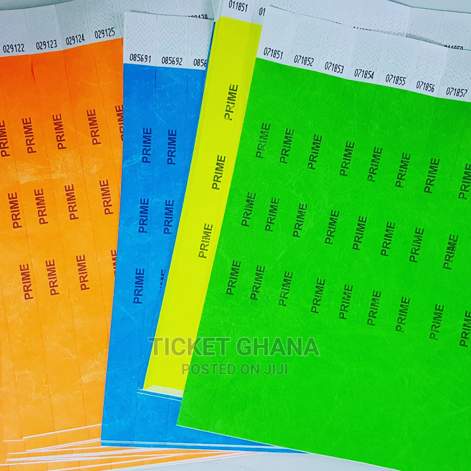 Orange Tyvek Wristband Ticket