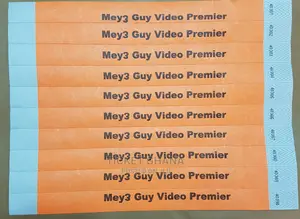 Orange Tyvek Wristband Ticket
