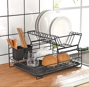 Non Stick Metallic Dish Rack