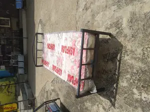 Single Metal Bed and Mattress