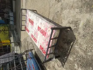 Single Metal Bed and Mattress