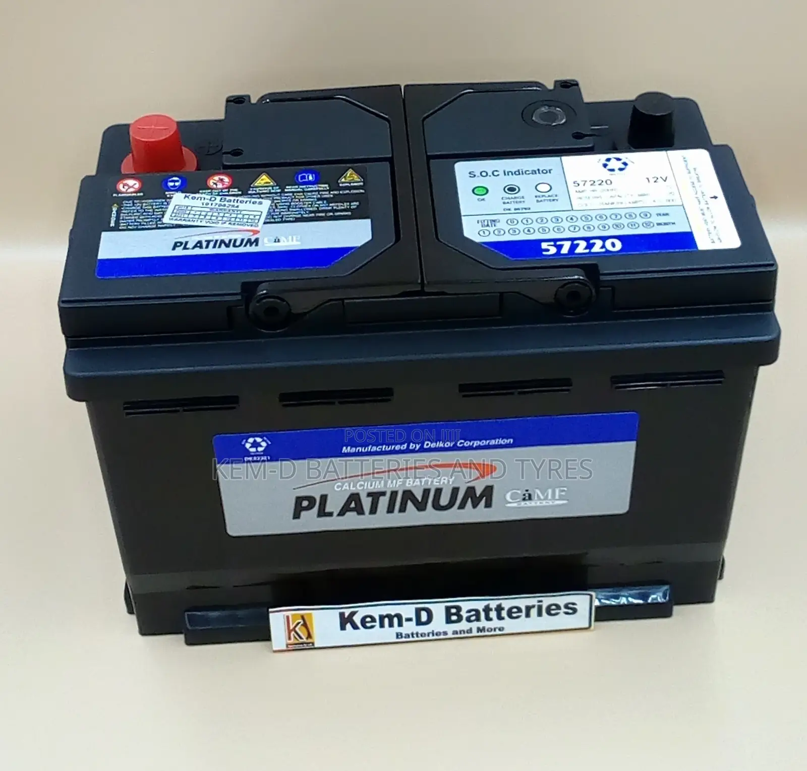 15 Plates Platinum Car Battery - Long Life