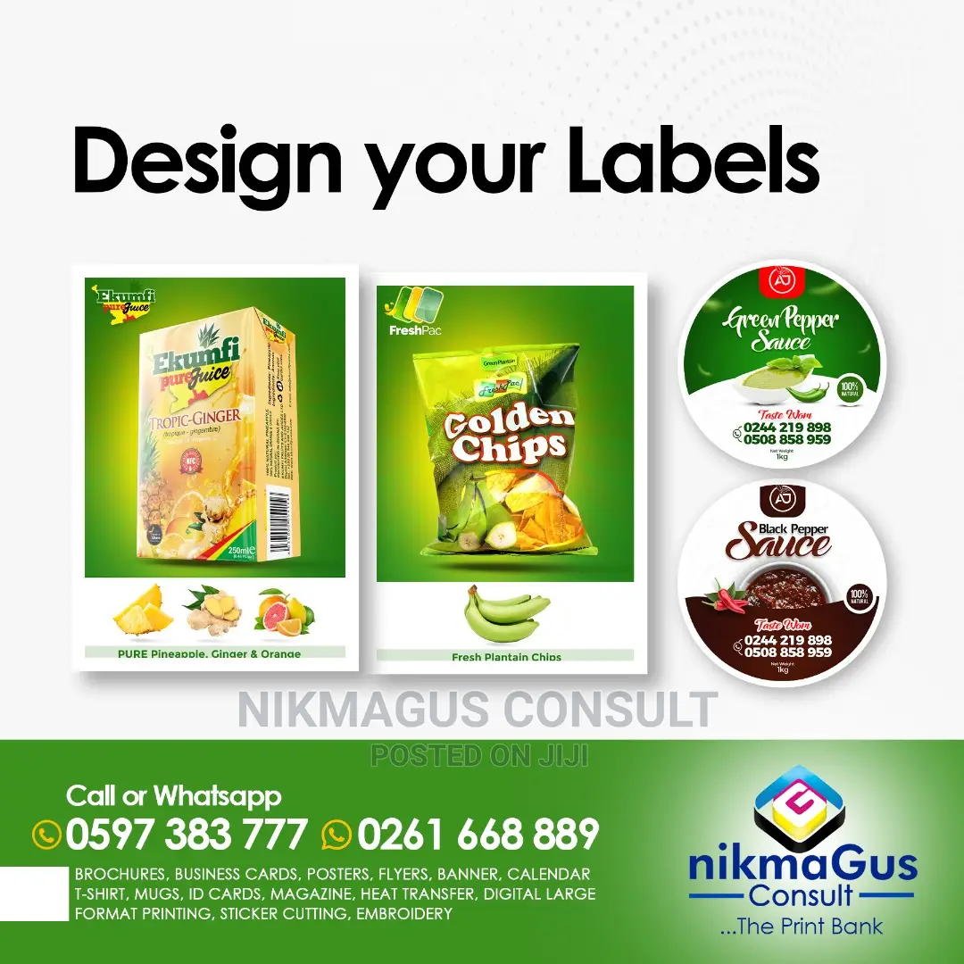 Labels Printing Of Any Shape