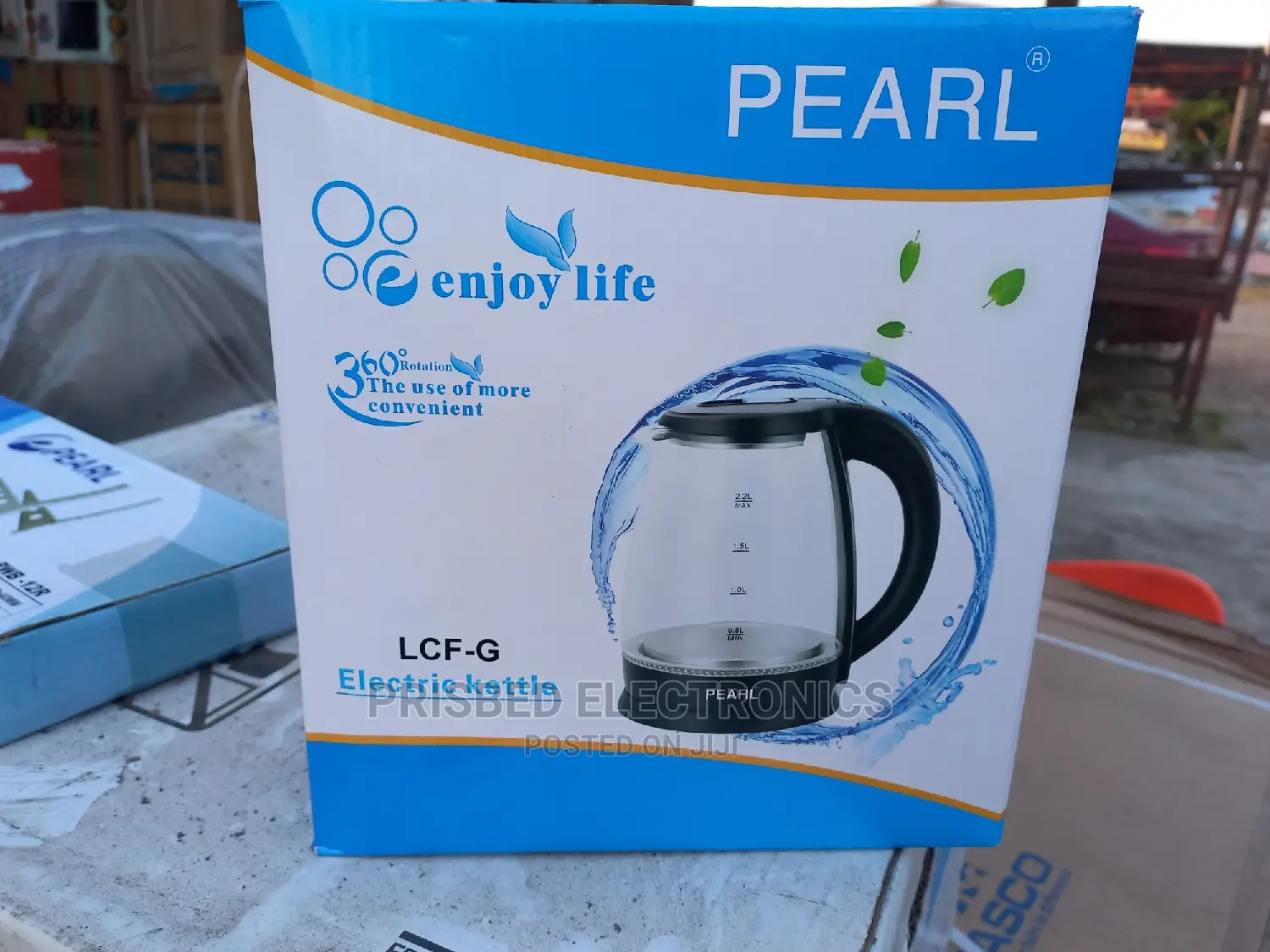Pearl Glass Kettle 2.2 Litres