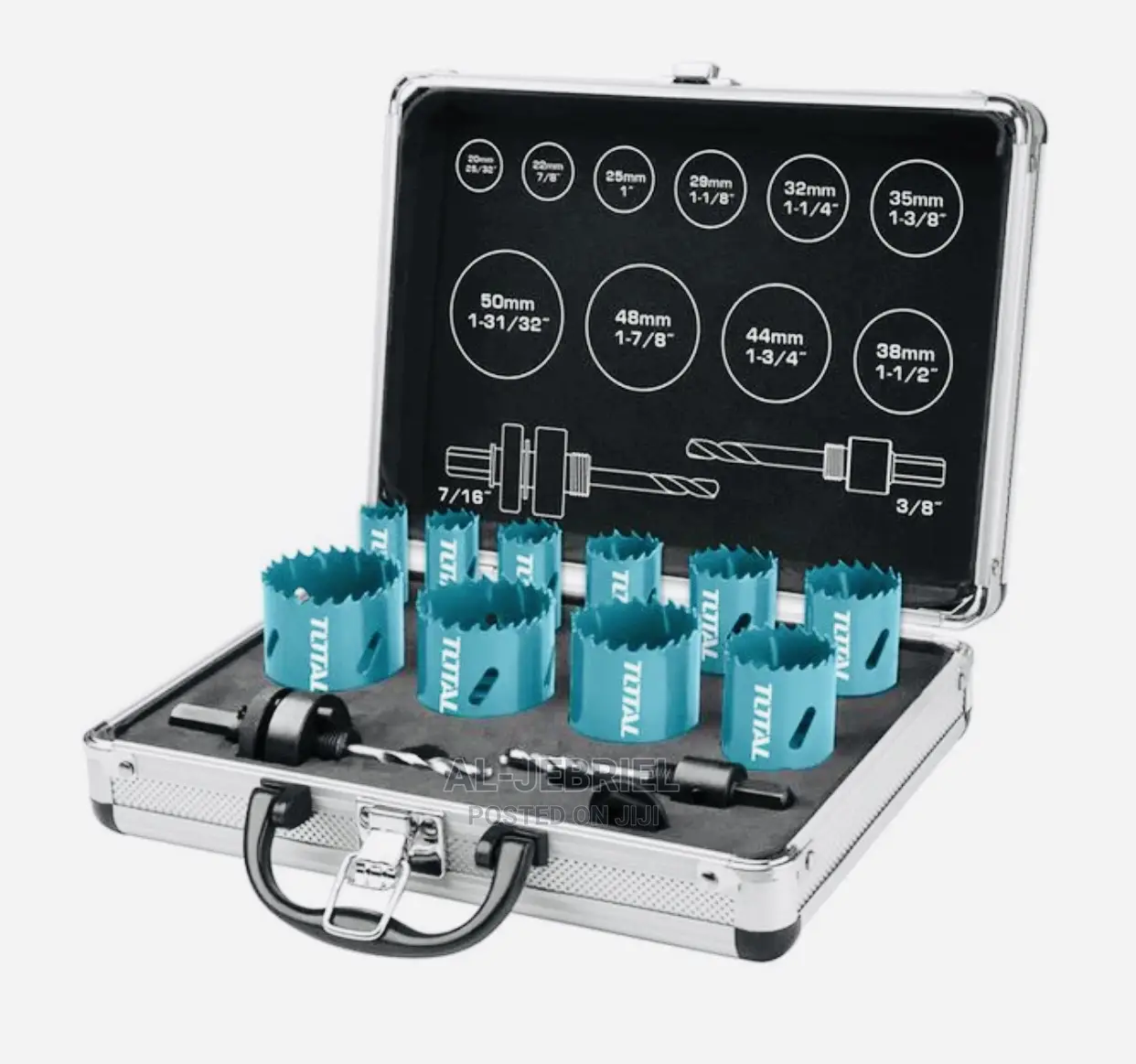 Total 12 Pieces Bi-Metal Hole Saw Set -