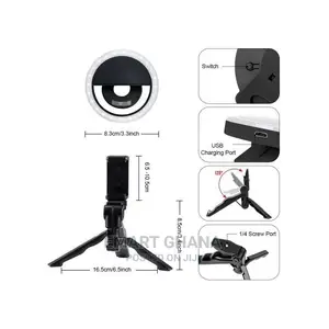 ARHANORY Tripod Stand With LED Ring Light - Black