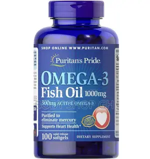 Puritans Pride Omega-3 Fish Oil 1000 Mg, 100 Count