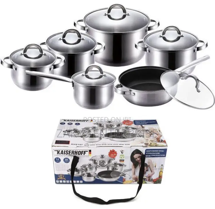 Stainless Steel 12pcs Cookware