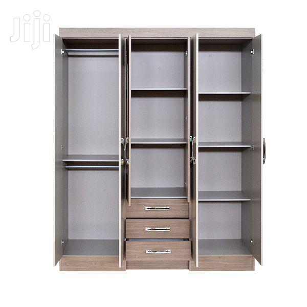 Wooden Wardrobe With Mirror