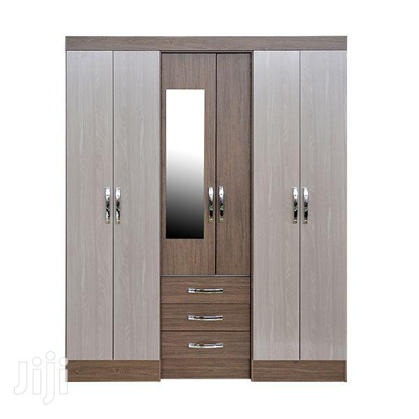 Wooden Wardrobe With Mirror