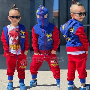 Photo - 3pcs Boy's Spiderman Hoodie Set