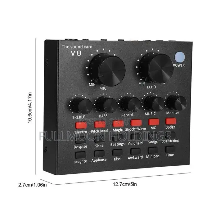 V8 Sound Card for Pc Mobile Phones Singing and Record