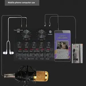 V8 Sound Card for Pc Mobile Phones Singing and Record