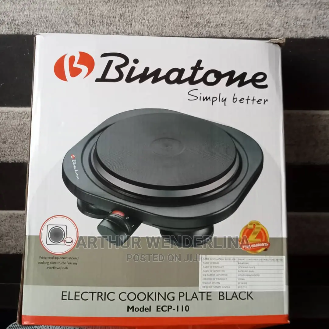 Binatone Electric Cooking Plate (Black in Colour) Single.
