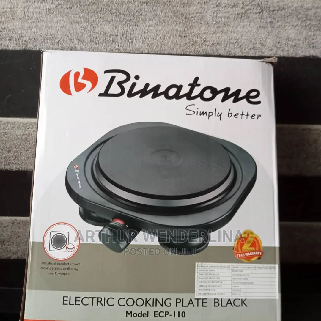 Binatone Electric Cooking Plate (Black in Colour) Single.