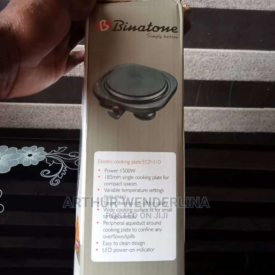 Binatone Electric Cooking Plate (Black in Colour) Single.