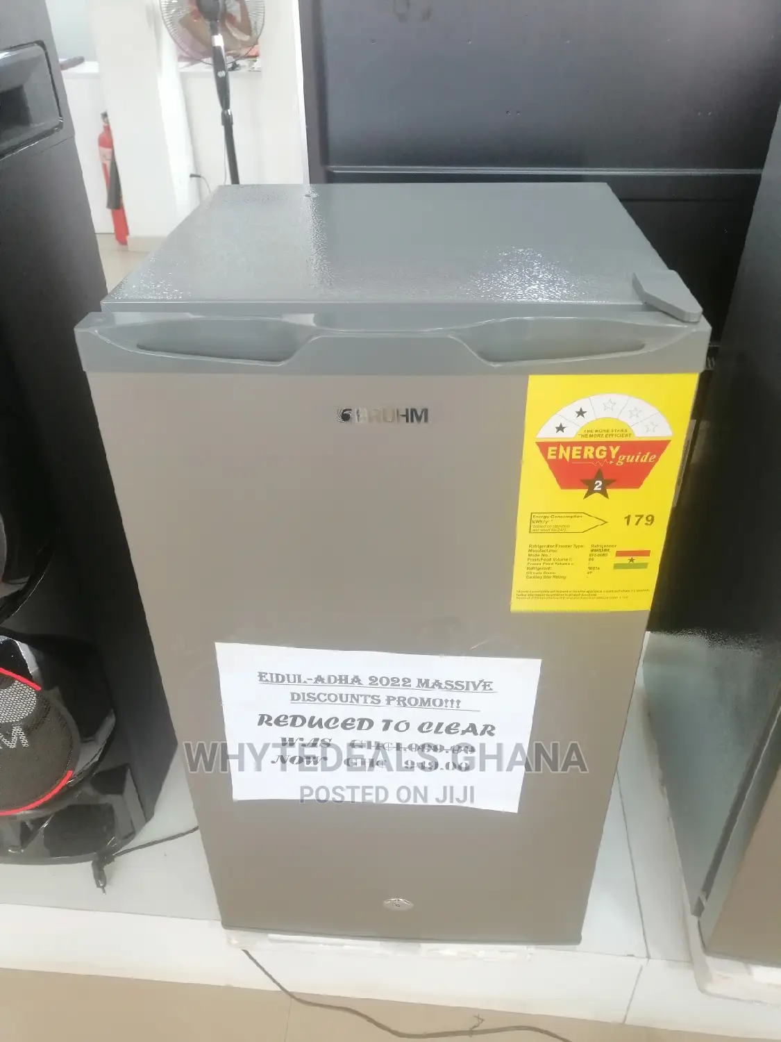 BRUHM Single Door Refrigerator 5yr Compressor Warranty