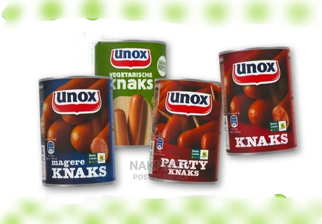 Tuna, Mackerel Fillets, Sardines, Corned Beef, Hotdog, Knaks