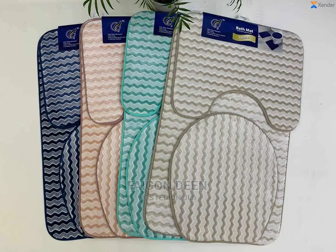 Bathroom Toilet Set Mat(Available in Diff Colors Designs