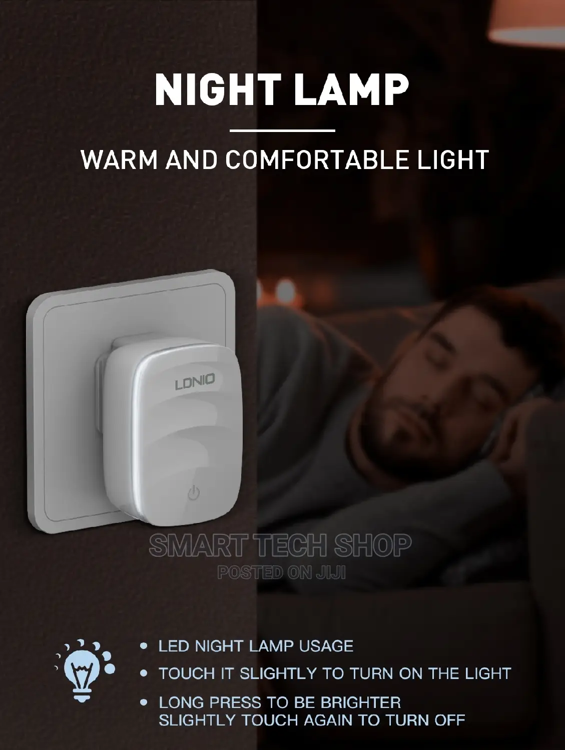 LDNIO Wall Charger LED Lamp 20W PD USB Fast Charge iPhone 13
