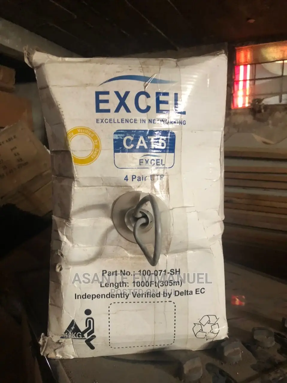 Excel Cat6 Utp External Grey Sheath Data Cable