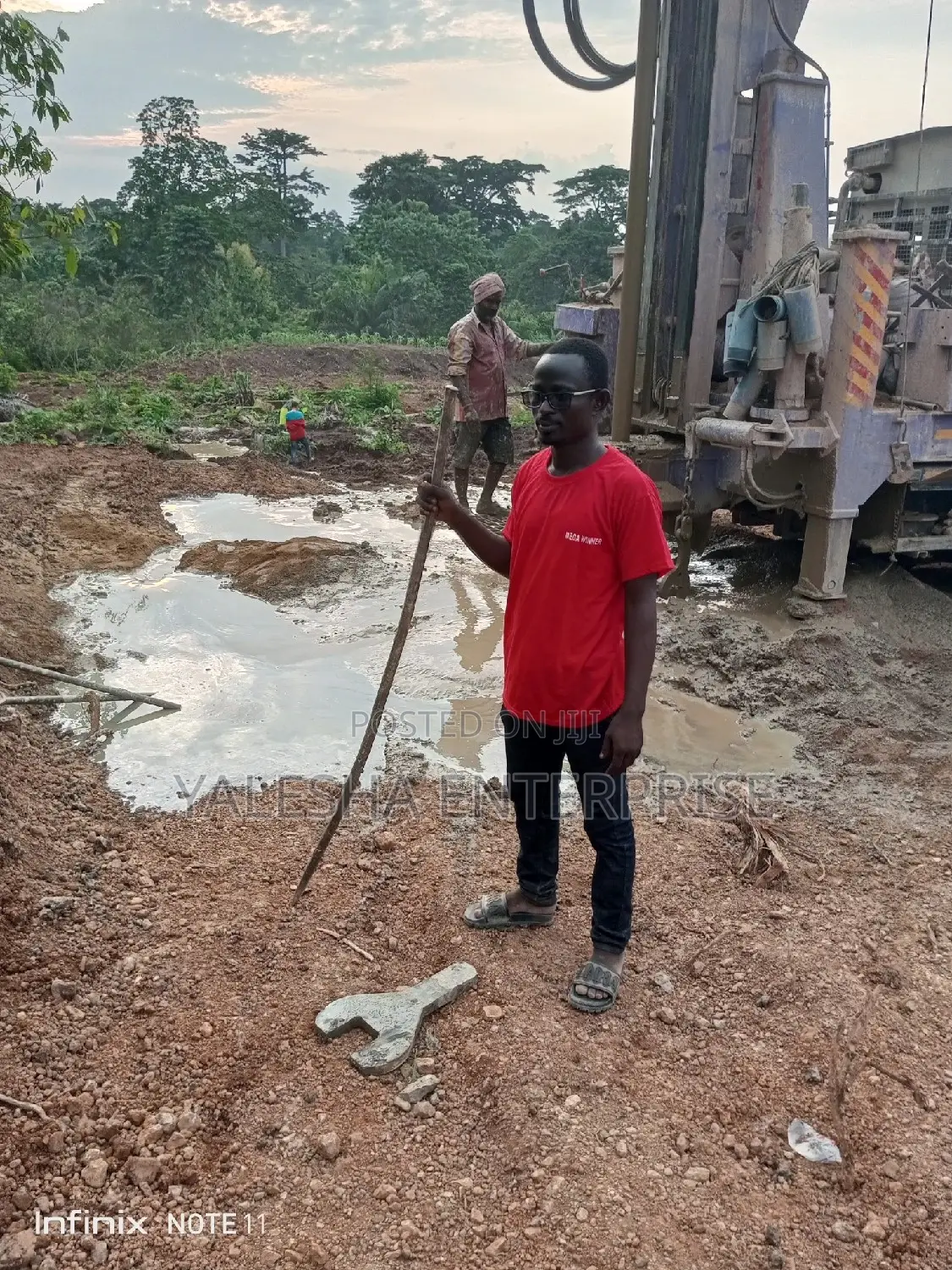 Mechanised Borehole With Submersible Pump Quality Blue Pipe
