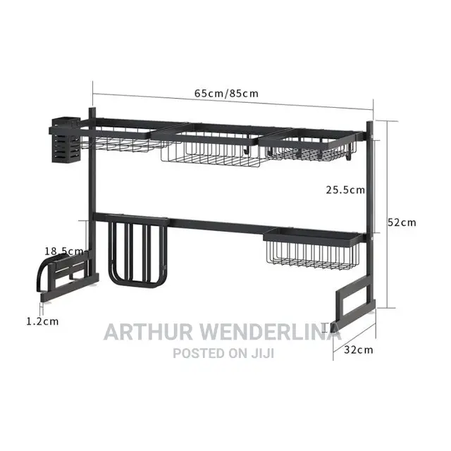Stainless Dish Drainer Over the Sink Drying Rack