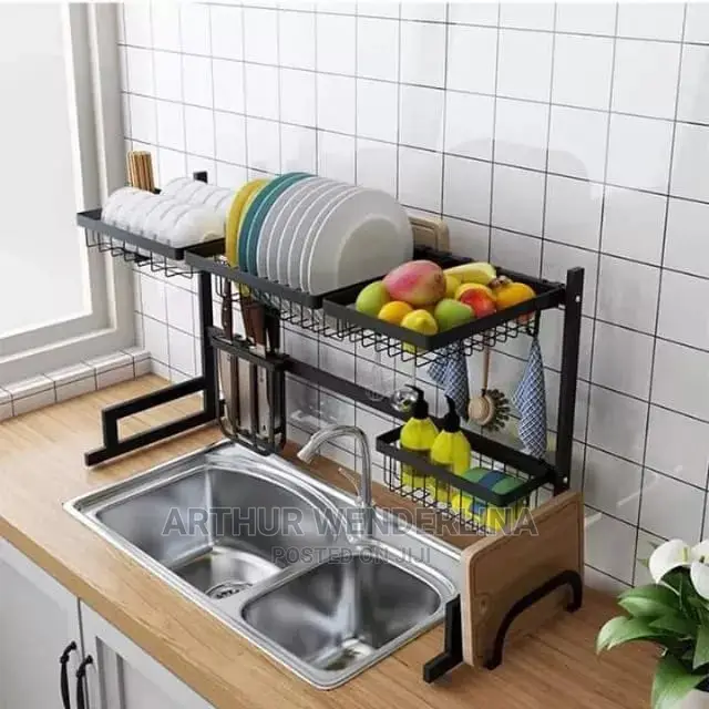 Stainless Dish Drainer Over the Sink Drying Rack