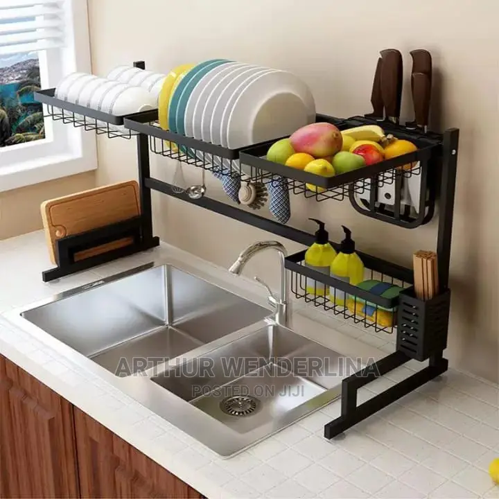 Stainless Dish Drainer Over the Sink Drying Rack