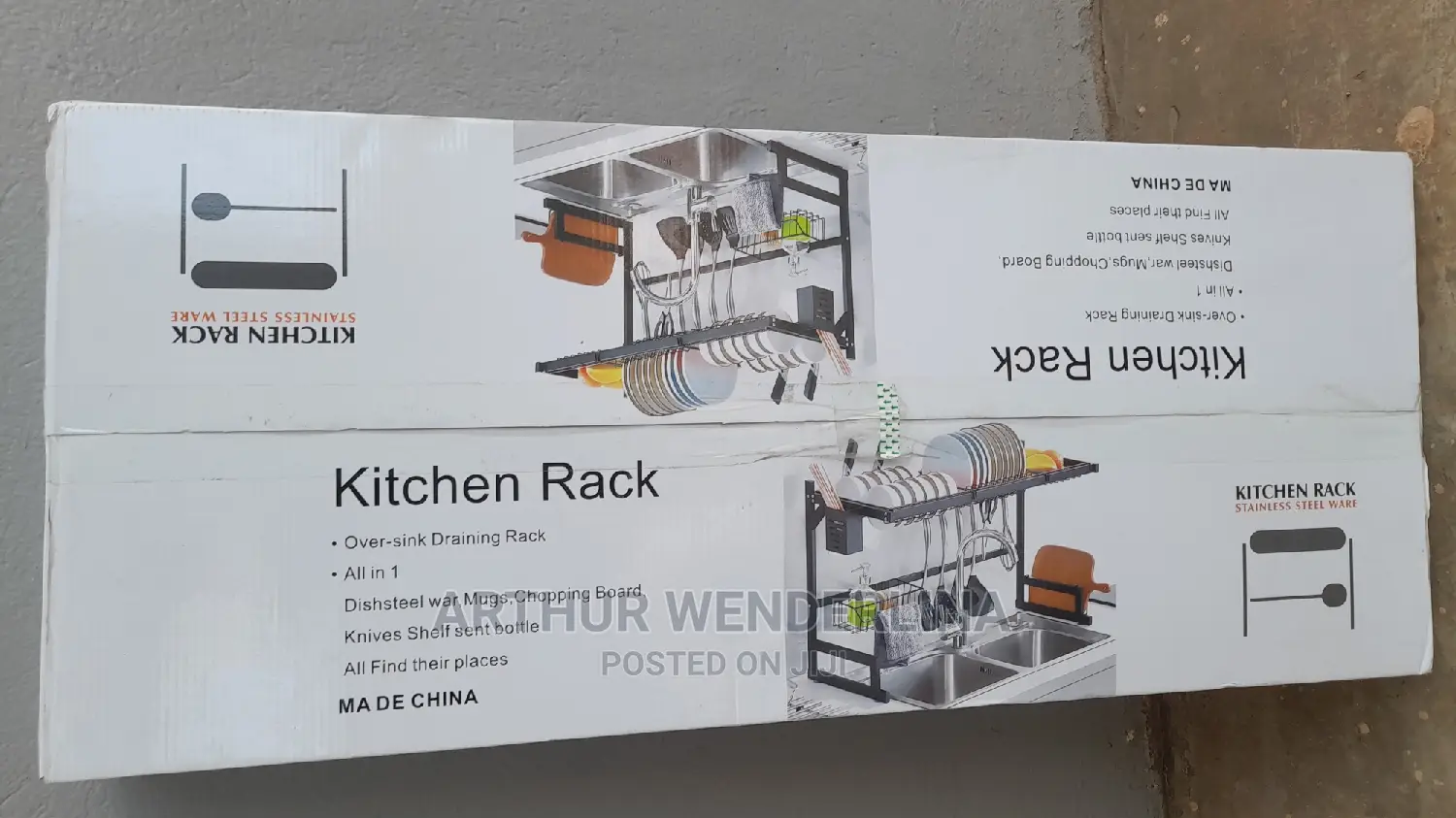 Stainless Dish Drainer Over the Sink Drying Rack