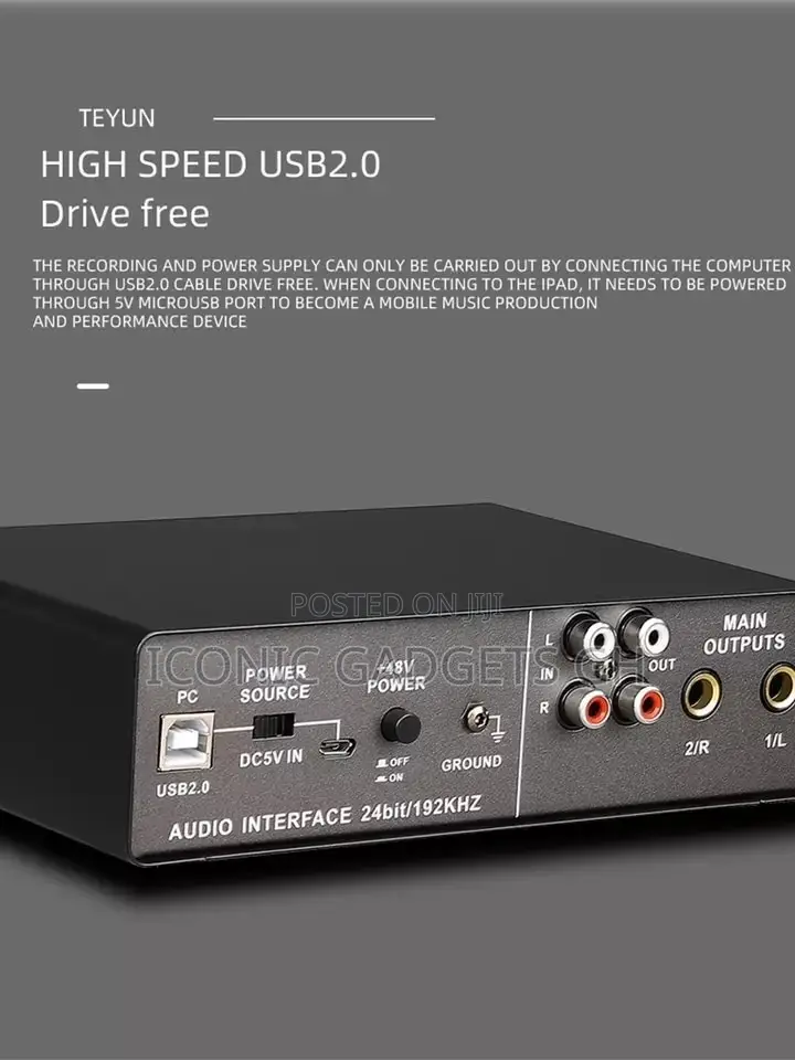 Brand New BMG-22 Portable 24bit Audio Interface Sound Card