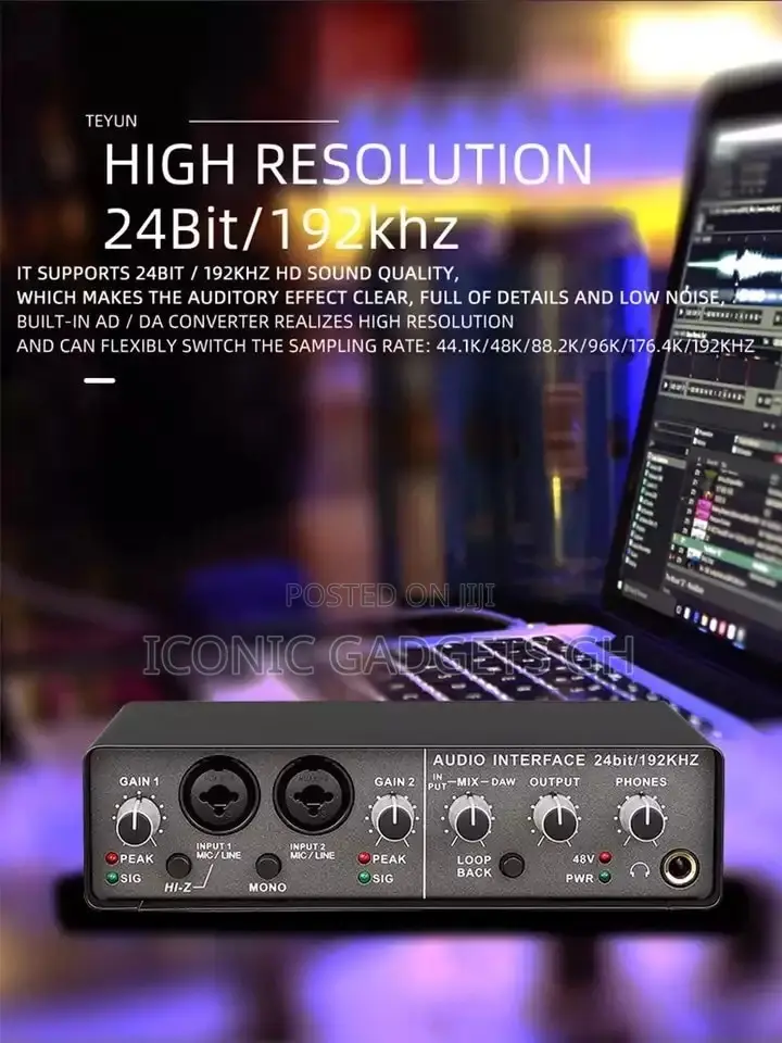 Brand New BMG-22 Portable 24bit Audio Interface Sound Card
