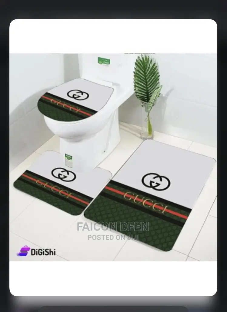 Toilet Bathroom Set Mat(Also In Diff Colors Design