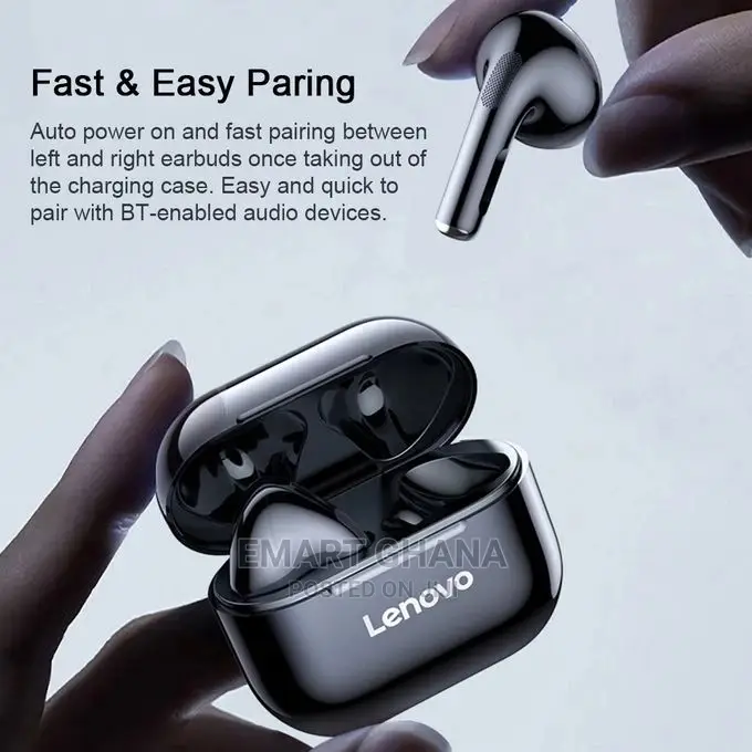 Lenovo LP40 Bluetooth 5.0 True Wireless Sport Headset -Black