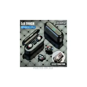 Wireless Bluetooth 5.0 Earphones - 2200mah - Black