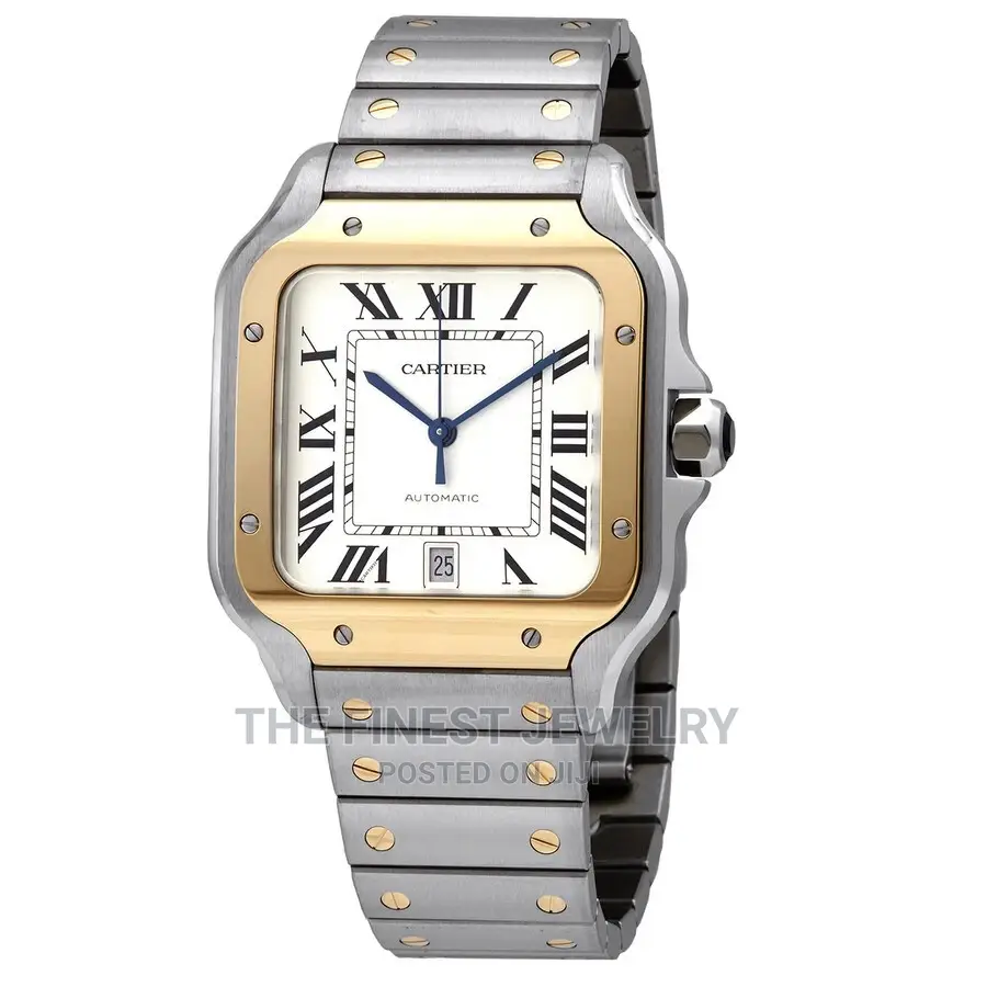 Cartier Santos Automatic Silver Dial Large Men's Watch
