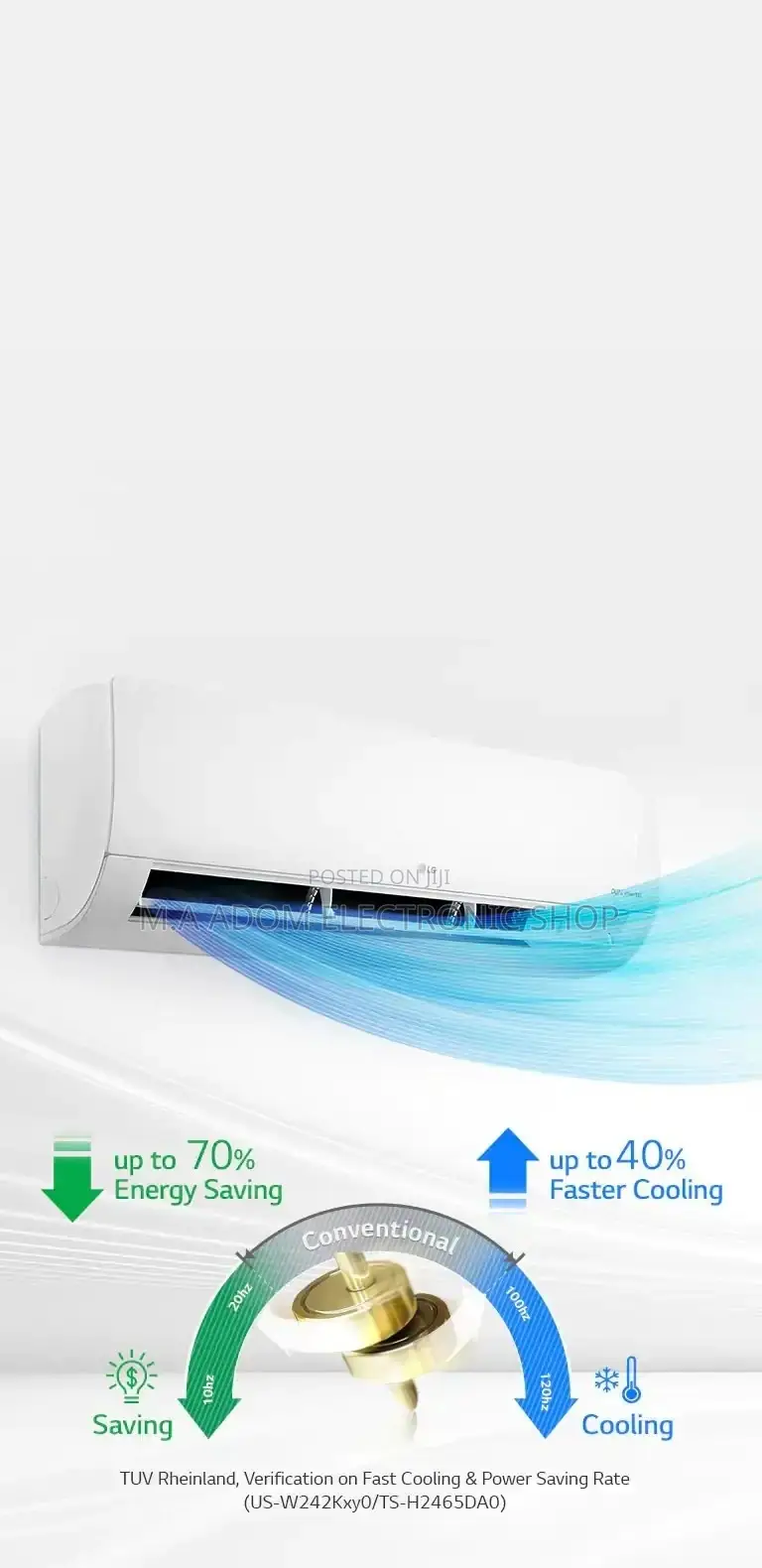 New Lg 1.0 Hp Dual Cool Inverter Air Conditioner