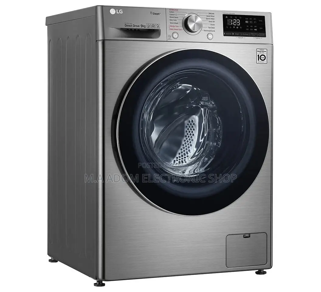 LG F4V5VYP2T Front Load Washing Machine, 9KG - Silver