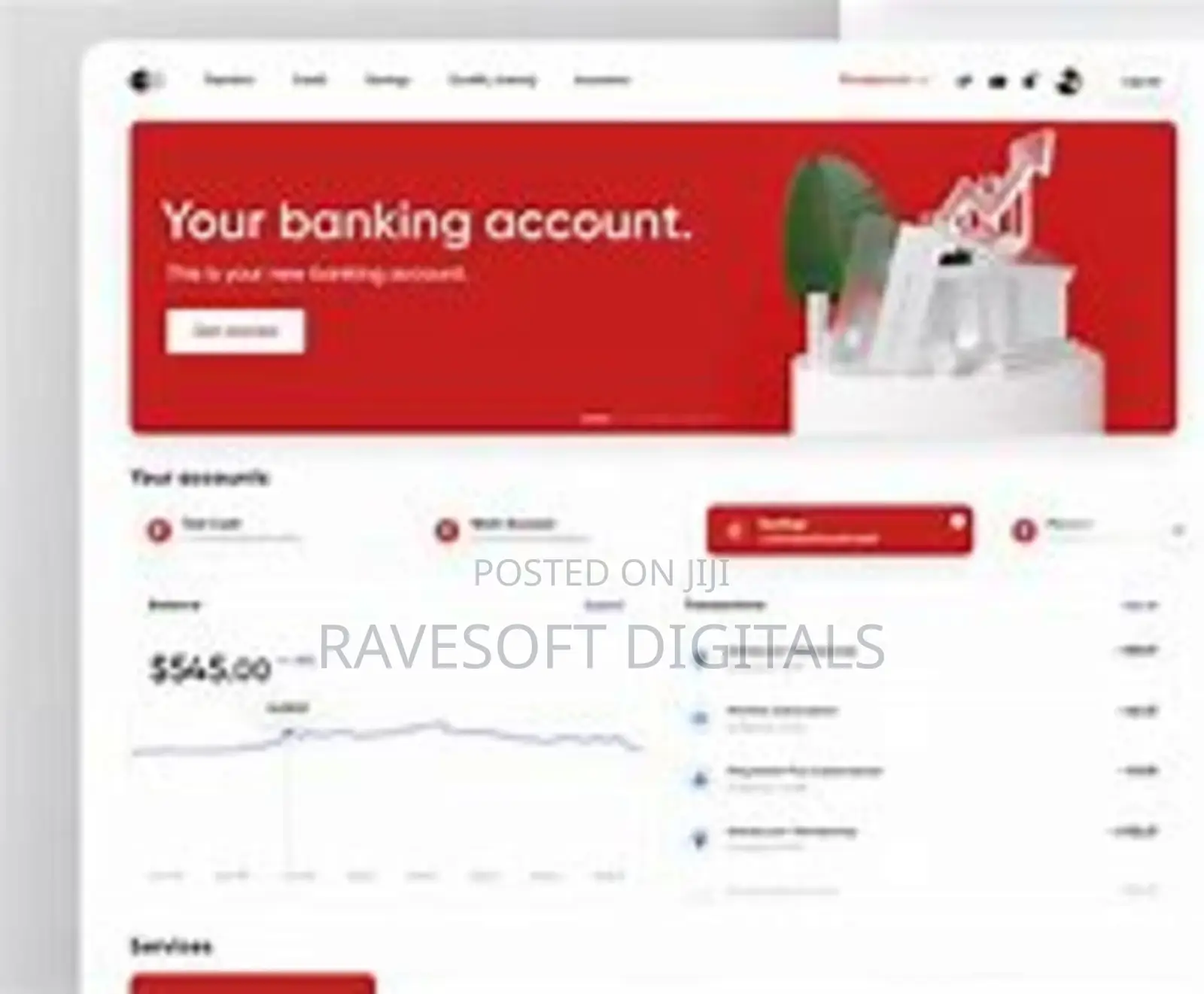 Online Banking Website Design