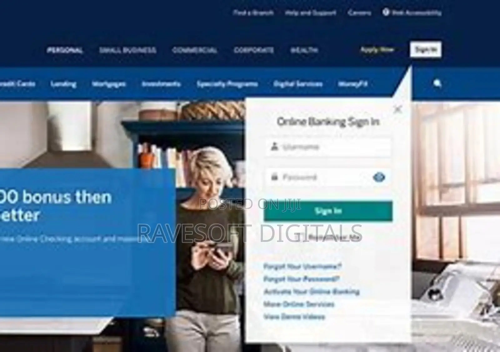 Online Banking Website Design