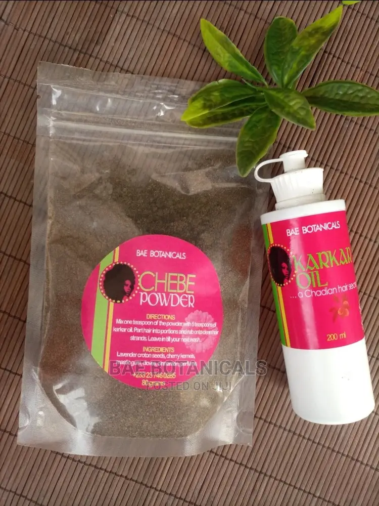 Chebe Powder 80grams Karkar Oil 150ml (Jumbo Size Oil)